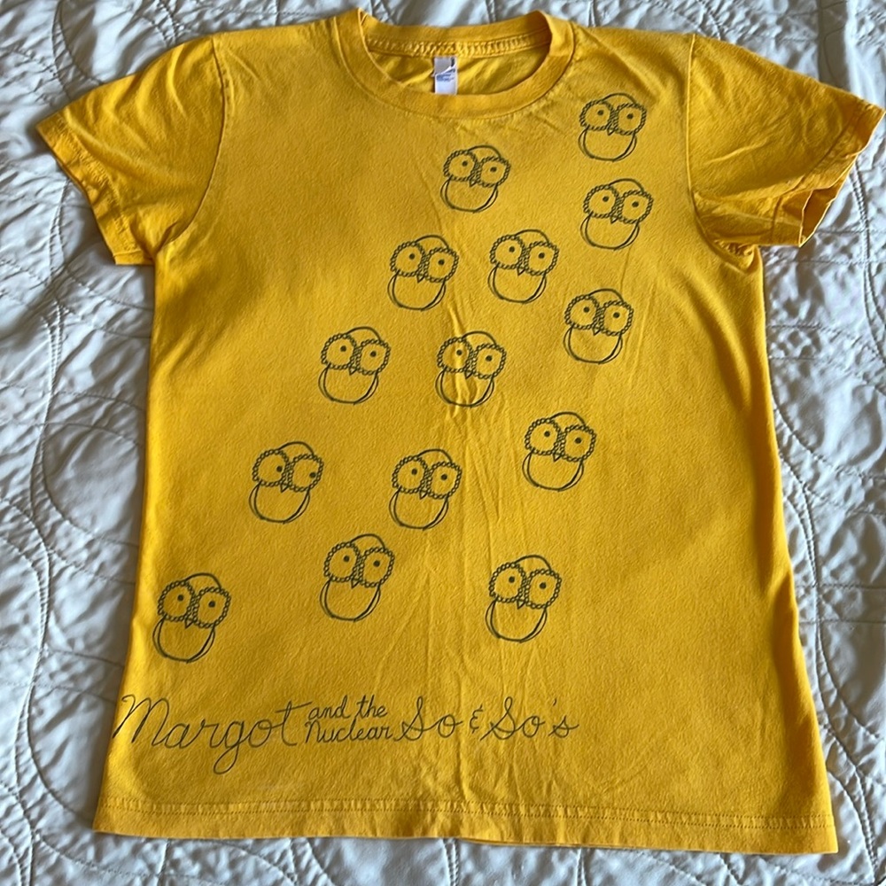 Margot and the Nuclear So & So’s concert tiny tee. Vintage, I guess, lol.